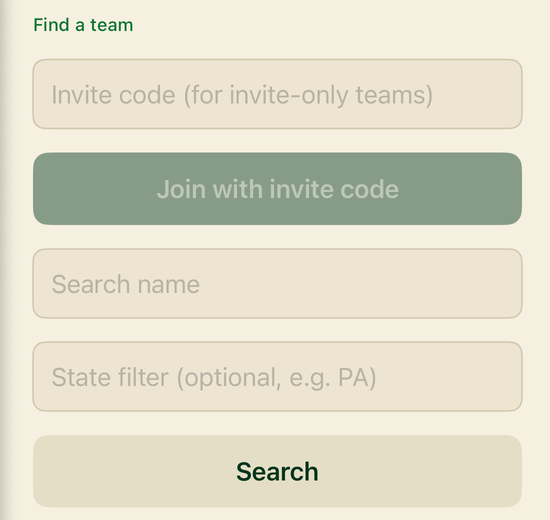 Find a team